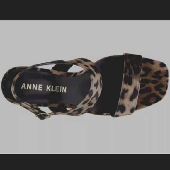 Anne Klein Zoelle High Platform Sandal Leopard Print 6.5 - Picture 3 of 5